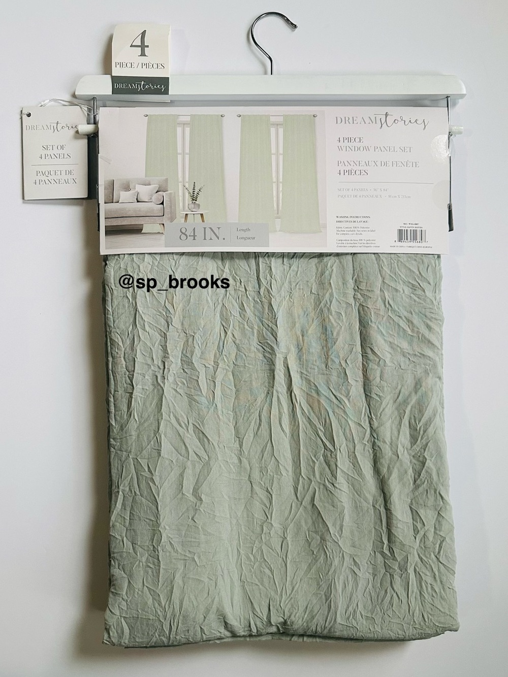 🎁4PC Dream Stories Window Panel Set - 36” x 84” - Maven-Matcha Green